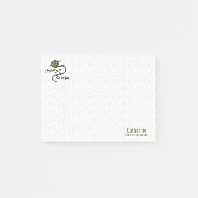 Post-it® Crochet Vert Olive Fast, Die Chaud (Devant)