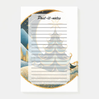 Post-it® Croissant de Lune Or Hiver Merveilleux Noël