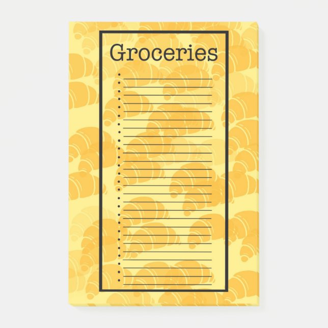 Post-it® Croissant Grocery List (Devant)