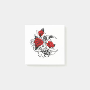 Post-it® Croissant mécanique avec roses rouges