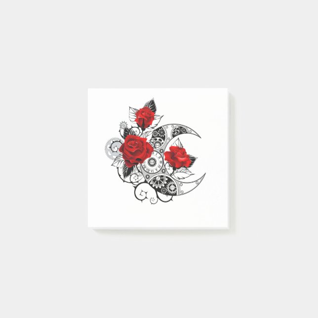 Post-it® Croissant mécanique avec roses rouges (Devant)