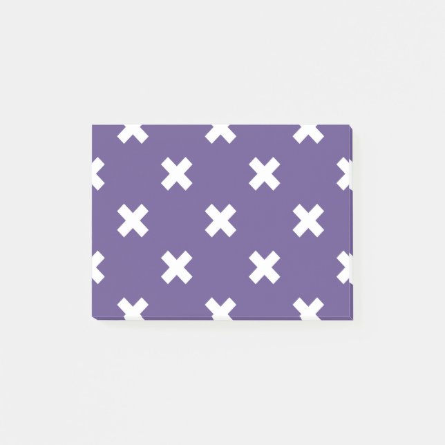 Post-it® Croix blanches sur ultra violet (Devant)