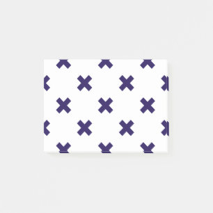 Post-it® Croix bleu marine sur blanc