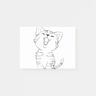 Post-it® Croquis de chat Dessin Graphique Arts Kitten Silho