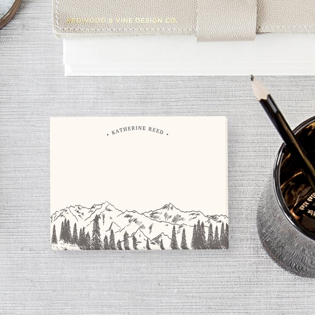 Post-it® Croquis de montagne personnalisé (Créateur téléchargé)