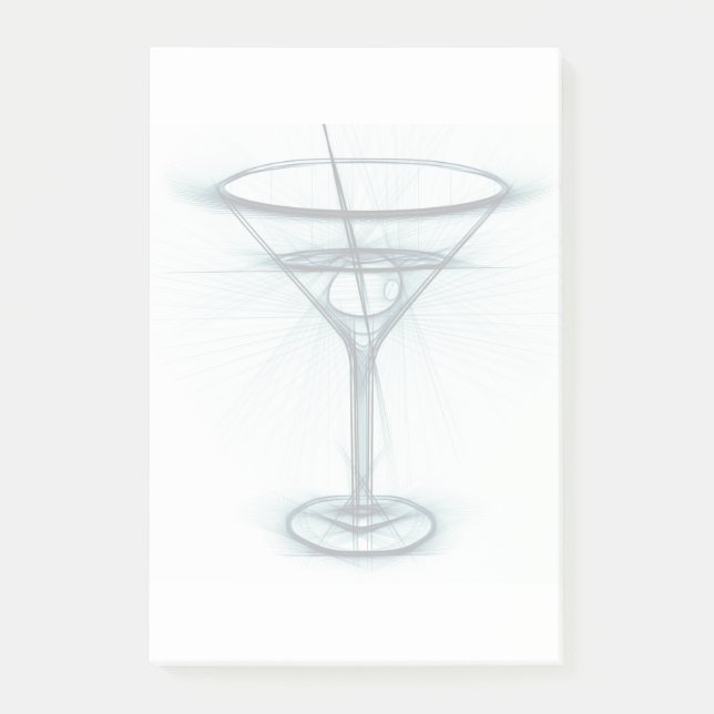Post-it® Croquis en verre Martini (Devant)
