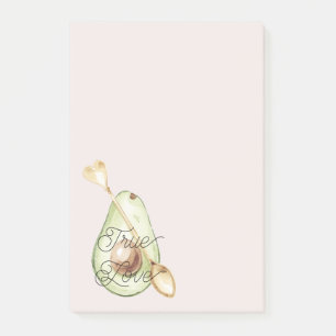 Post-it® Cuillère en forme de cœur d'avocat rose blush