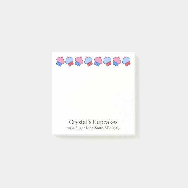 Post-it® Cupcake adorable Personnalisé (Devant)