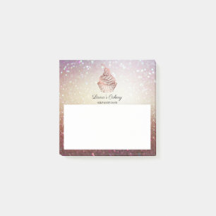 Post-it® Cupcake Home Bakery Rustic Vintage