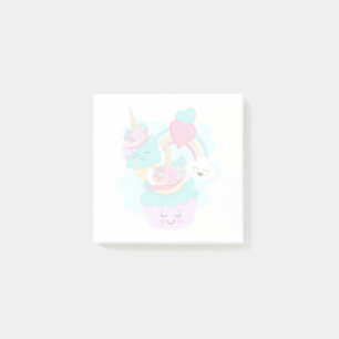Post-it® Cupcake mignonne et crème glacée joyeuse