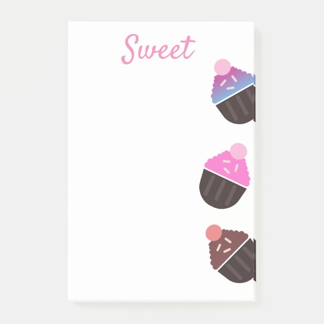 Post-it® Cupcakes Bakery Sweet Frosting Post-it Notes (Devant)