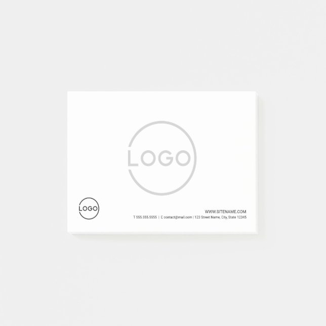 Post-it® Custom Business Logo with Custom Text (Devant)