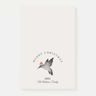 Post-it® Custom Christmas red gray santa hummingbird