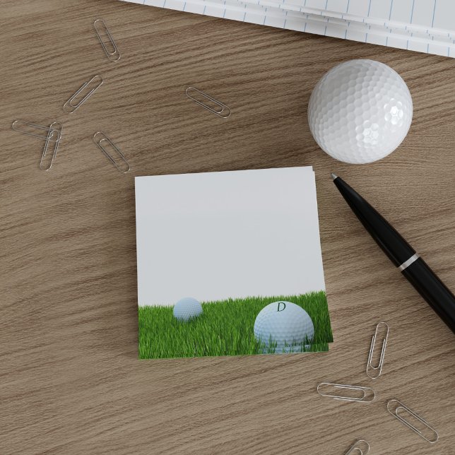 Post-it® Custom Golf Monogram Golfer's Post it Notes (Créateur téléchargé)