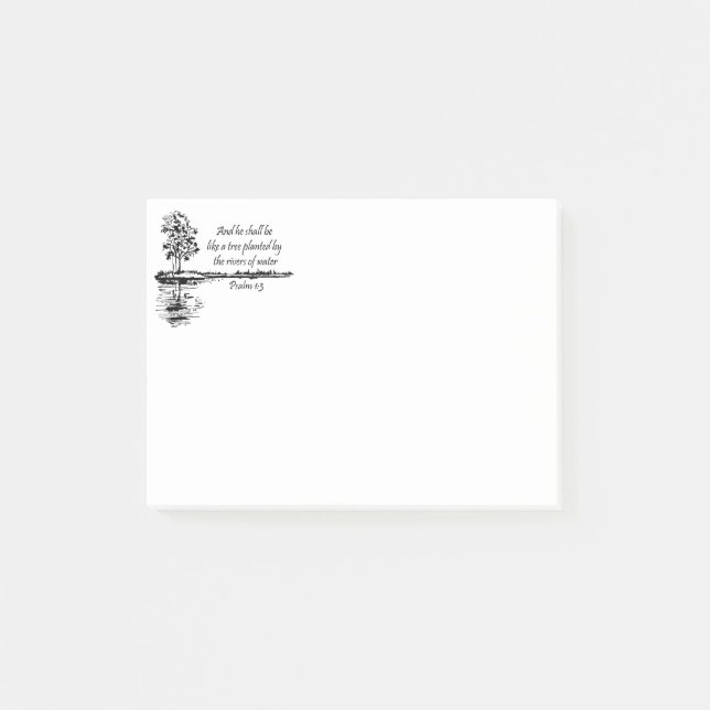 Post-it® Custom Name Encouraging Scripture Psalm 1:3  (Devant)