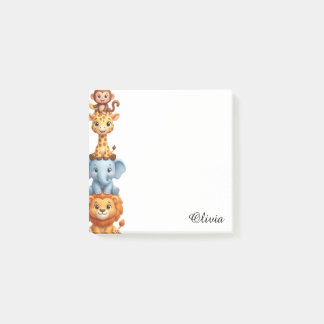 Post-it® Custom Name Safari Animals Personalized Jungle