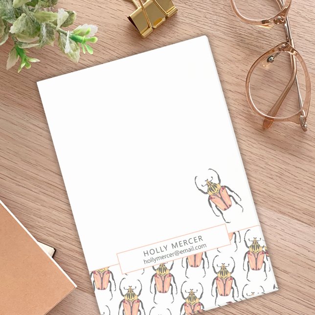 Post-it® Custom Pink Beetles Mom Coordonnées (Créateur téléchargé)