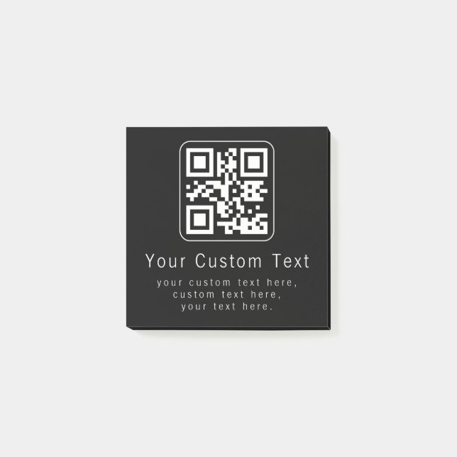 Post-it® Customizable QR Code & Editable Text Template (Devant)