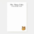Cute Bear Cub Personnalisé Note Pad