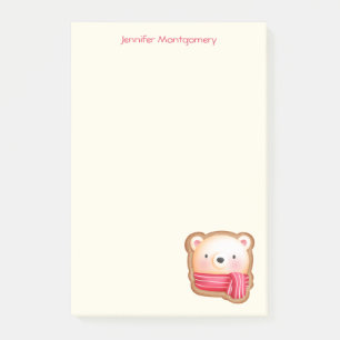 Post-it® Cute Bear Face