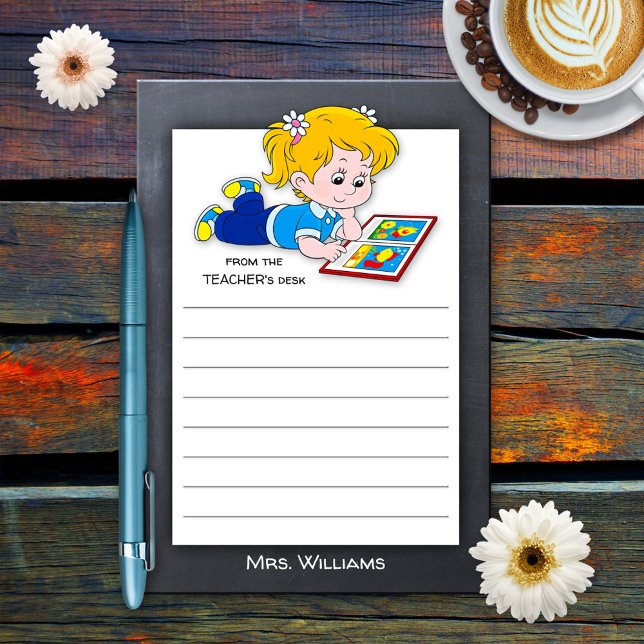 Post-it® Cute Blackboard Enseignante fille (Créateur téléchargé)