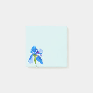 Post-it® Cute blue Iris aquarelle papeterie