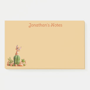 Post-it® Cute Bobcat sur cactus