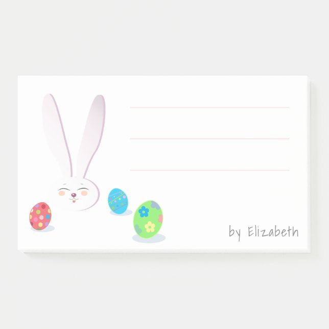 Post-it® CUTE BUNNY HAPPY PÂQUES FÊTE DE VACANCES À LA mode (Devant)