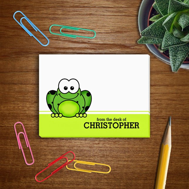 Post-it® Cute Cartoon Frog Personnalisé (Créateur téléchargé)