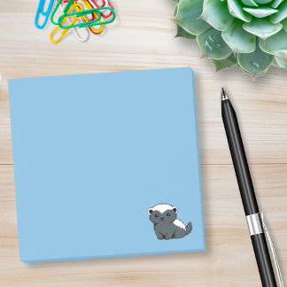 Post-it® Cute Cartoon Honey Badger Blue