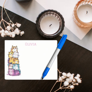 Post-it® Cute chat animal en Aquarelle Coloré Funny Personn