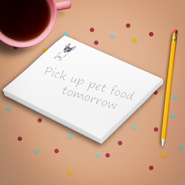 Post-it® Cute Chihuahua Noir et Blanc (Black and White Chihuahua Post-it Notes)