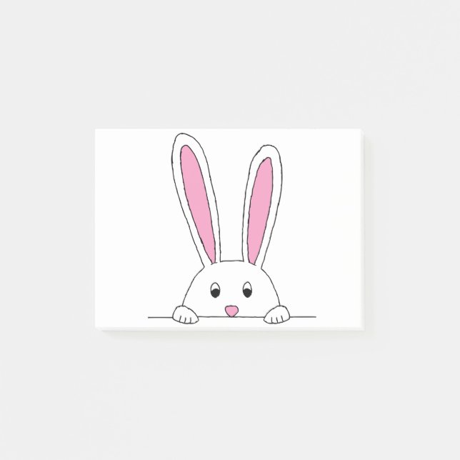 Post-it® Cute Clipart Rabbit Peaking Cute Animaux Bunny Art (Devant)