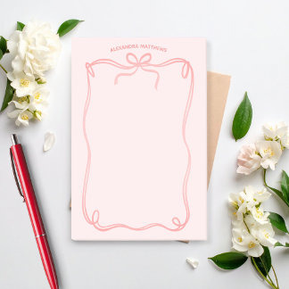 Post-it® Cute Coquette Bow and Ribbon Custom Name