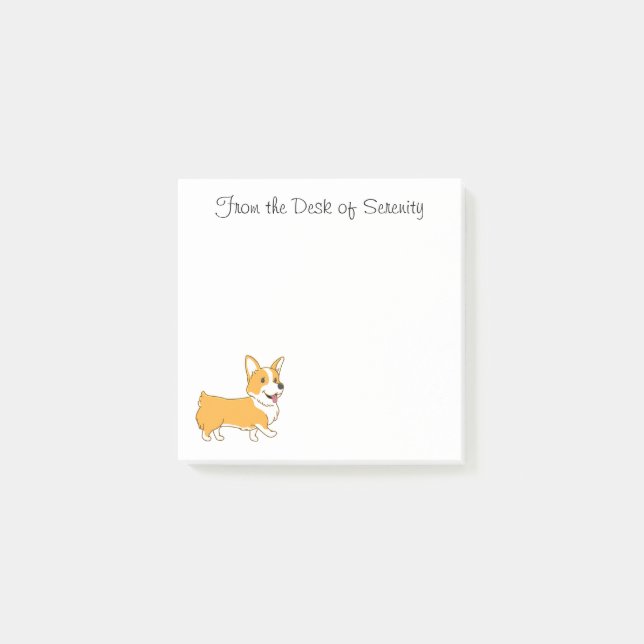Post-it® Cute Corgi Cartoon Amoureux des chiens chiot (Devant)