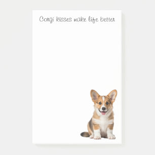 Post-it® Cute Corgi embrasse Chien Chien Chien Chien Gros C