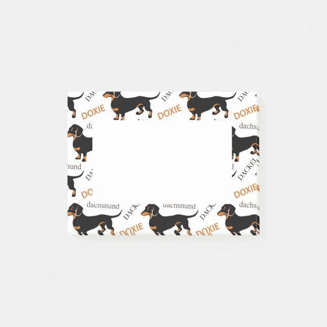 Post-it® Cute Dachshund ou Doxie Motif (Devant)