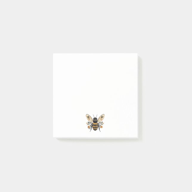 Post-it® Cute Decorative bee Floral (Devant)