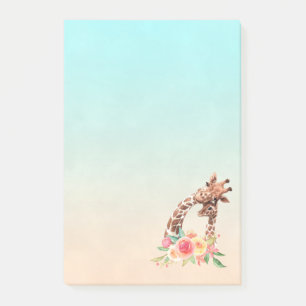 Post-it® Cute Giraffe Aquarelle Maman & Bébé