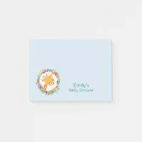 Cute Giraffe avec un Baby shower de couronne fleur