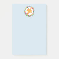 Cute Giraffe avec une aquarelle fleurie Wreath