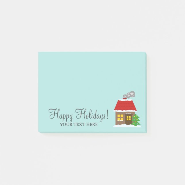 Post-it® Cute gîte personnalisé Noël hiver vacances (Devant)