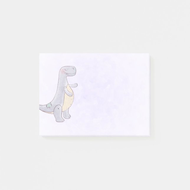 Post-it® Cute Gray Tyrannosaure Rex Dinosaur Toy (Devant)