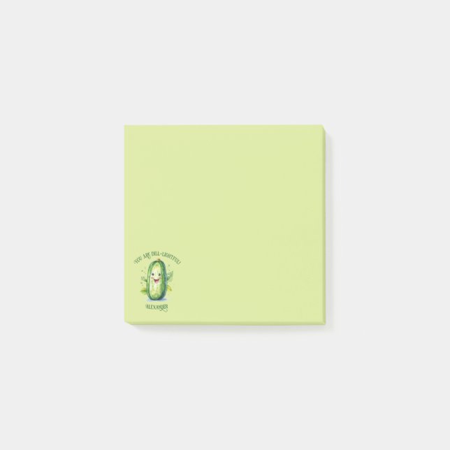 Post-it® Cute Green Cartoon Pickle (Devant)