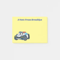 Cute happy police car cartoon illustration