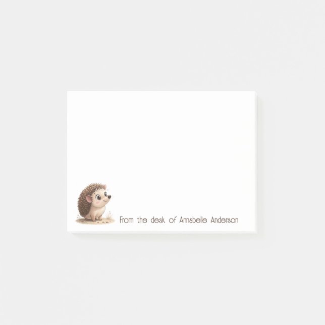 Post-it® Cute Hedgehog Personnaliser les notes (Devant)