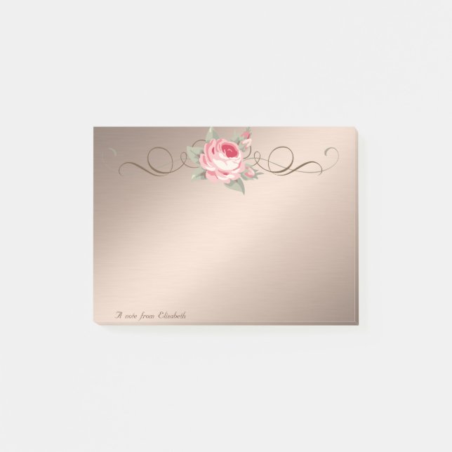 Post-it® Cute Jovely Rose élégant (Devant)