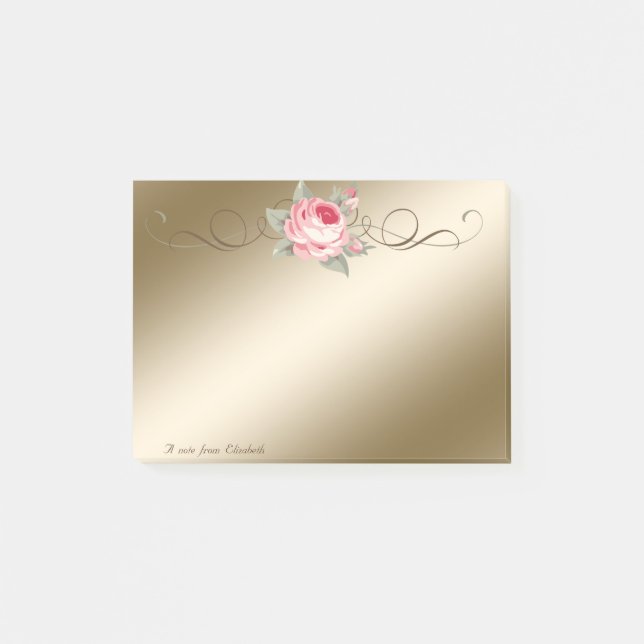 Post-it® Cute Jovely Rose élégant (Devant)