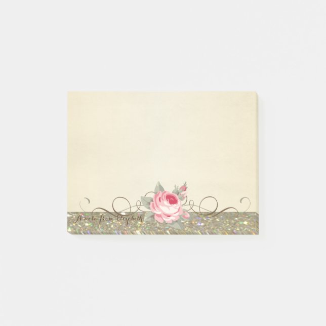 Post-it® Cute Jovely Rose élégant (Devant)