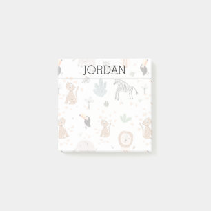 Post-it® Cute Jungle Rainforest Animaux Motif